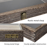 #WD83C+93-1 BK Wooden Jewelry Display Case with Black Velvet Pad 