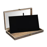 #WD83C+93-1 BK Wooden Jewelry Display Case with Black Velvet Pad 