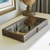 #WD83C+93-1 BK Wooden Jewelry Display Case with Black Velvet Pad 