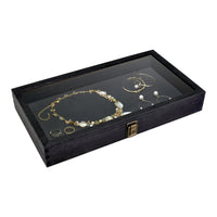  Wooden Jewelry Case with Glass Lid-Nile Corp
