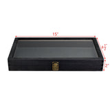  Wooden Jewelry Case with Glass Lid-Nile Corp