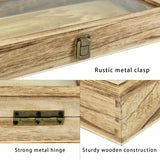 #WD83C+93-1 BK Wooden Jewelry Display Case with Black Velvet Pad 