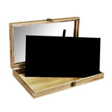 #WD83C+93-1 BK Wooden Jewelry Display Case with Black Velvet Pad 