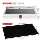 #WD83C+93-1 BK Wooden Jewelry Display Case with Black Velvet Pad 