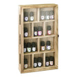 #WD8620 Hanging Wooden Display Case Hinged Glass Front Door