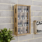 #WD8620 Hanging Wooden Display Case Hinged Glass Front Door