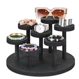 #WD8637 7-Tier Wooden Display Riser for Jewelry, Accessories, and Collectibles items