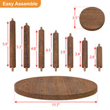 #WD8637 7-Tier Wooden Display Riser for Jewelry, Accessories, and Collectibles items