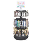 #WD8736 3 Tier Wooden Bracelet Holder, Rotating Bracelet Display, With 42 Hooks
