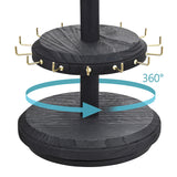 #WD8736 3 Tier Wooden Bracelet Holder, Rotating Bracelet Display, With 42 Hooks