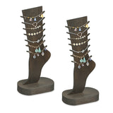 2 Pcs Set Two-Way Tabletop or Wall-Mountable Jewelry Anklets Display