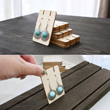 Wooden Earring Cards Jewelry Earring Display Stand, Earring Display Cards for Ear Clip, Wire