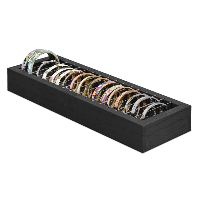#WDJ3314BK Bracelet And Bangle Holder, Jewelry Display Tray, Bracelet Tray