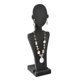 Portable Wooden Mannequin Jewelry Stand, Jewelry Display Organizer for Earrings & Multiple Necklace