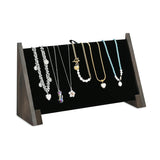 #WDJ6677DBR Necklace Display Stand, designed to showcase and organize up to 9 necklaces elegantly