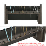 #WDJ6677DBR Necklace Display Stand, designed to showcase and organize up to 9 necklaces elegantly