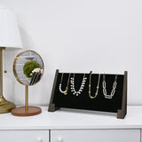 #WDJ6677DBR Necklace Display Stand, designed to showcase and organize up to 9 necklaces elegantly