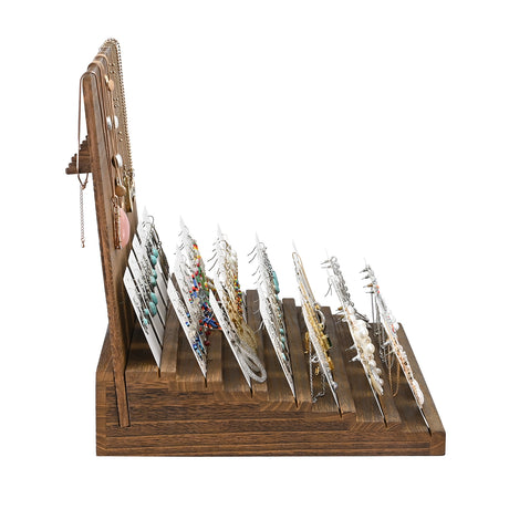 Wooden Jewelry Display Stand, Earrings Holder, Necklace Organizer