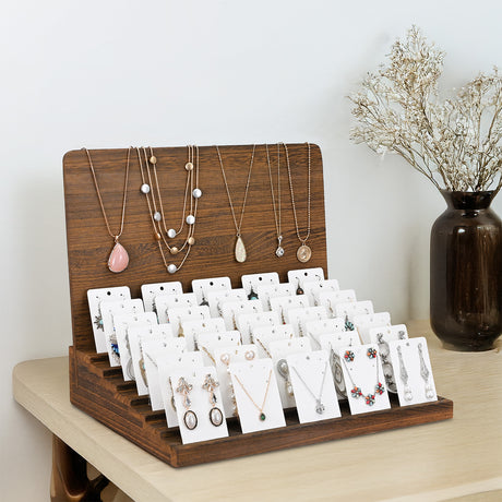 Wooden Jewelry Display Stand, Earrings Holder, Necklace Organizer