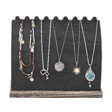 #WDJ7739BK Wooden Necklace Display  Stand for 9 Necklaces, Necklace Stand, Wood Necklace Display Stand