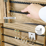 #WDJ82756OK  Portable Wooden Earring Display with 100pcs earring cards, Jewelry Display Case for Selling