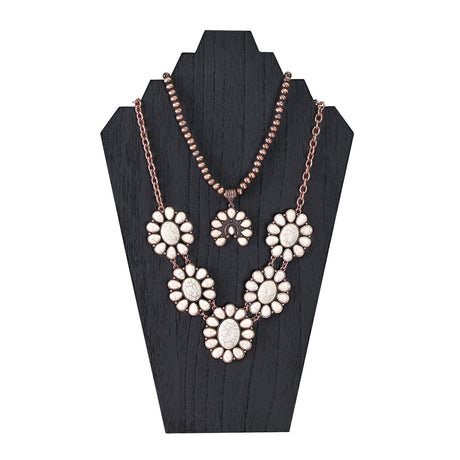#S-WDN60-1x2 Wooden Jewelry Display Bust with Easel 