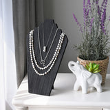#S-WDN60-1x2 Wooden Jewelry Display Bust with Easel 