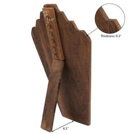 #S-WDN60-1x2 Wooden Jewelry Display Bust with Easel 