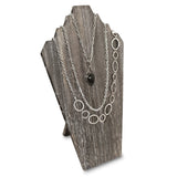 #WDN60-1 Wooden Jewelry Necklace Easel Display for 3 Necklaces