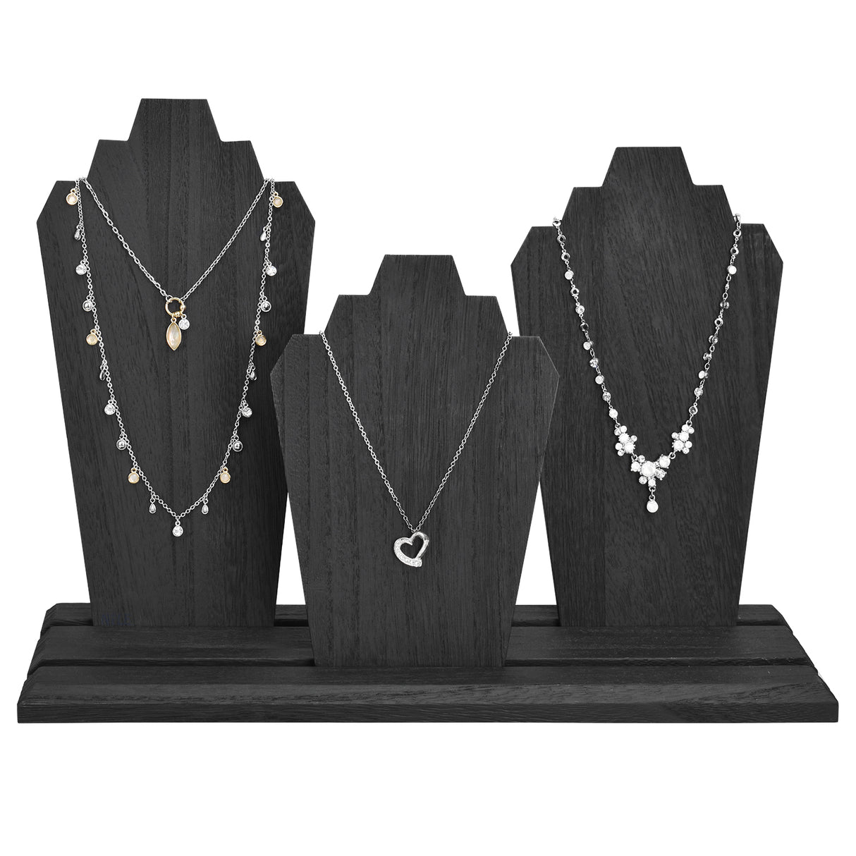 #WDN64 Wooden Necklace Holder Jewelry Display Bust Stand