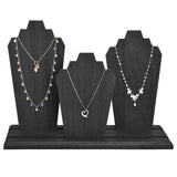 #WDN64 Wooden Necklace Holder Jewelry Display Bust Stand