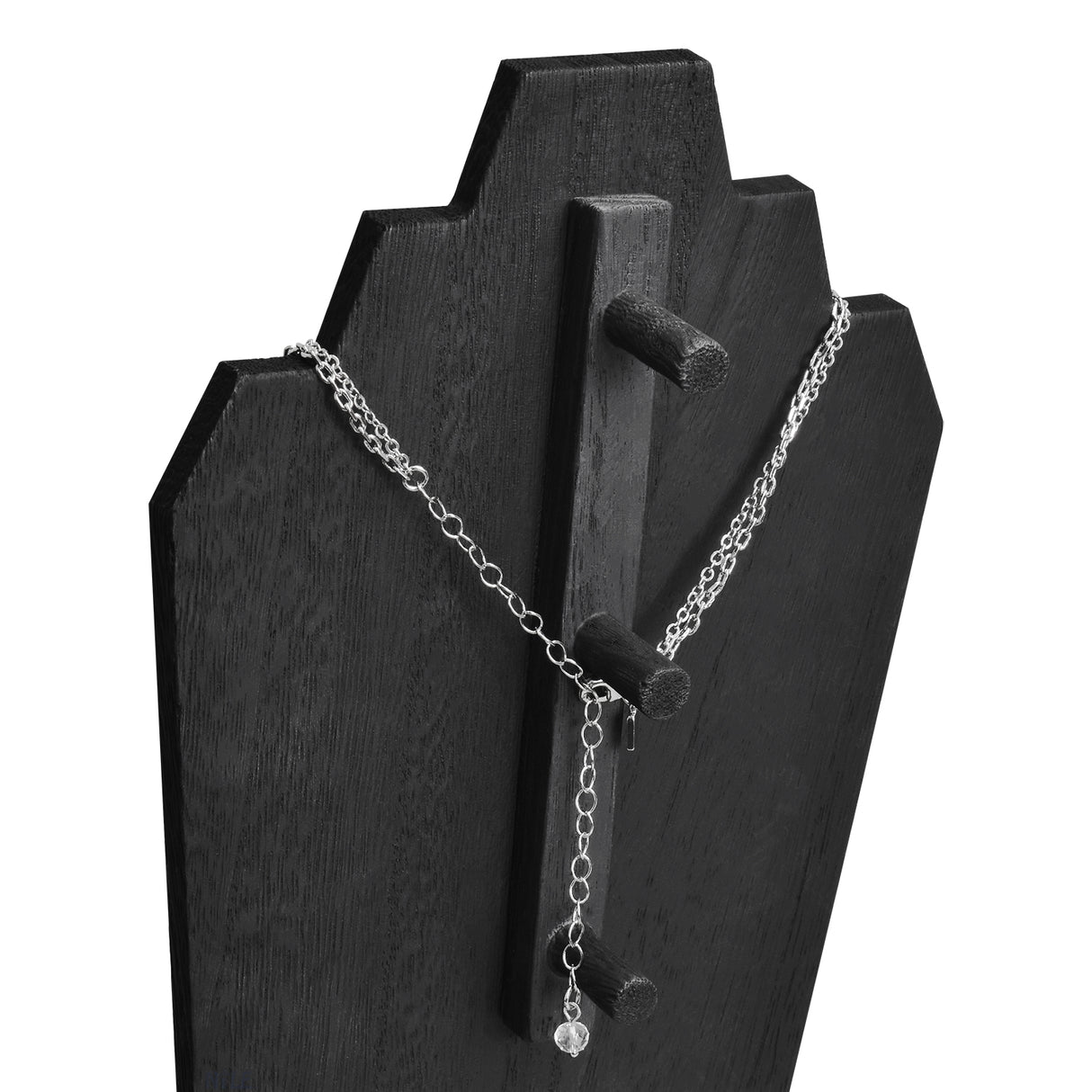 #WDN64 Wooden Necklace Holder Jewelry Display Bust Stand