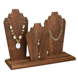 #WDN64 Wooden Necklace Holder Jewelry Display Bust Stand