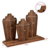 #WDN64 Wooden Necklace Holder Jewelry Display Bust Stand