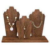 #WDN64 Wooden Necklace Holder Jewelry Display Bust Stand