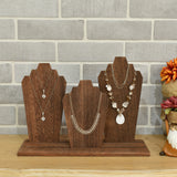 #WDN64 Wooden Necklace Holder Jewelry Display Bust Stand
