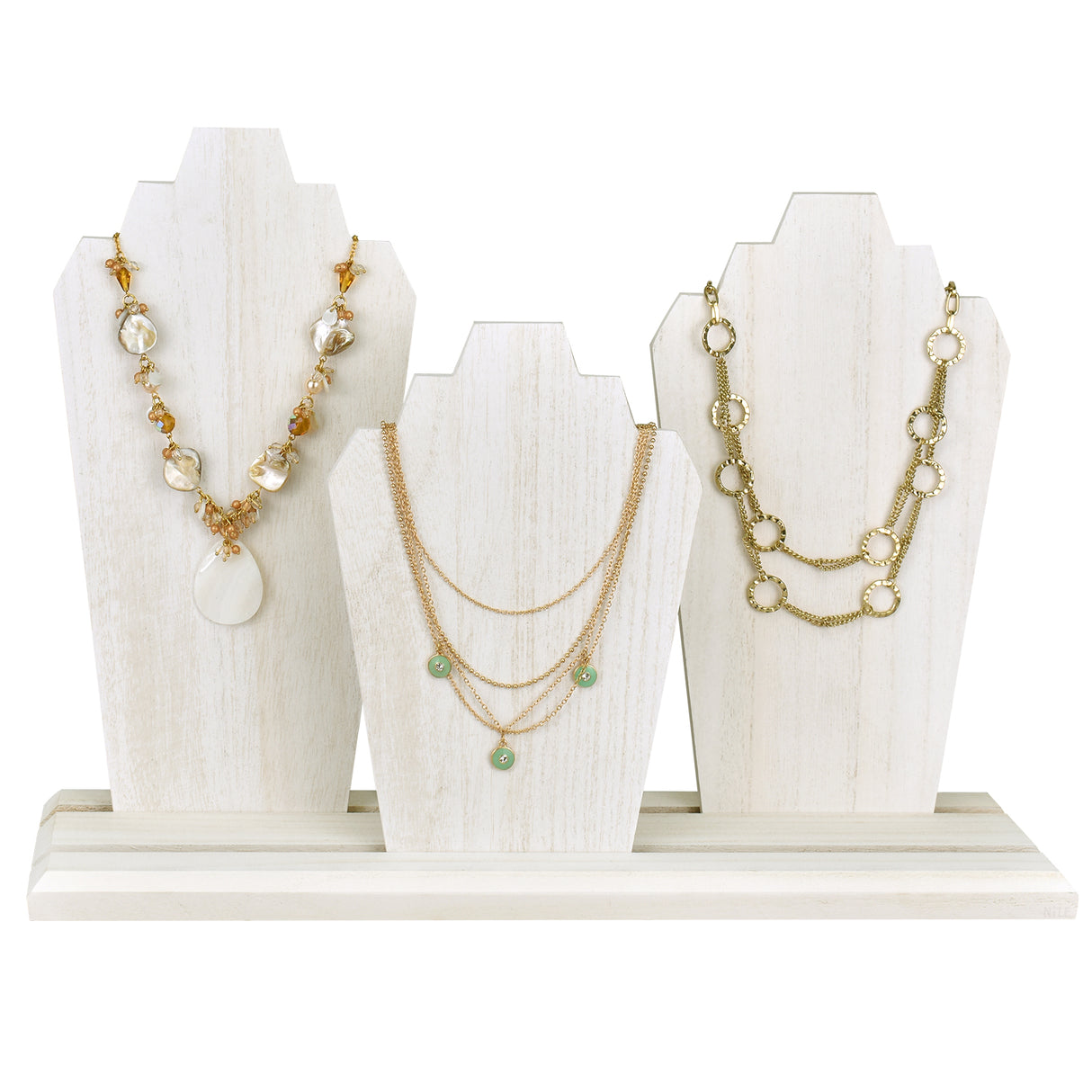#WDN64 Wooden Necklace Holder Jewelry Display Bust Stand