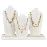 #WDN64 Wooden Necklace Holder Jewelry Display Bust Stand