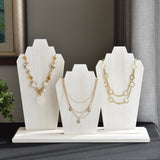 #WDN64 Wooden Necklace Holder Jewelry Display Bust Stand