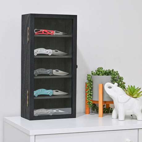 #WDP1319-A 5-Tier Wall Mounted Wooden Display Case 