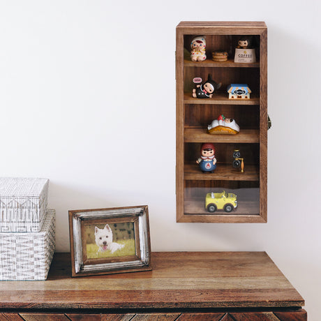 #WDP1319-A 5-Tier Wall Mounted Wooden Display Case 