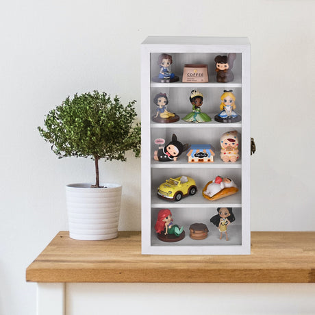 #WDP1319-A 5-Tier Wall Mounted Wooden Display Case 
