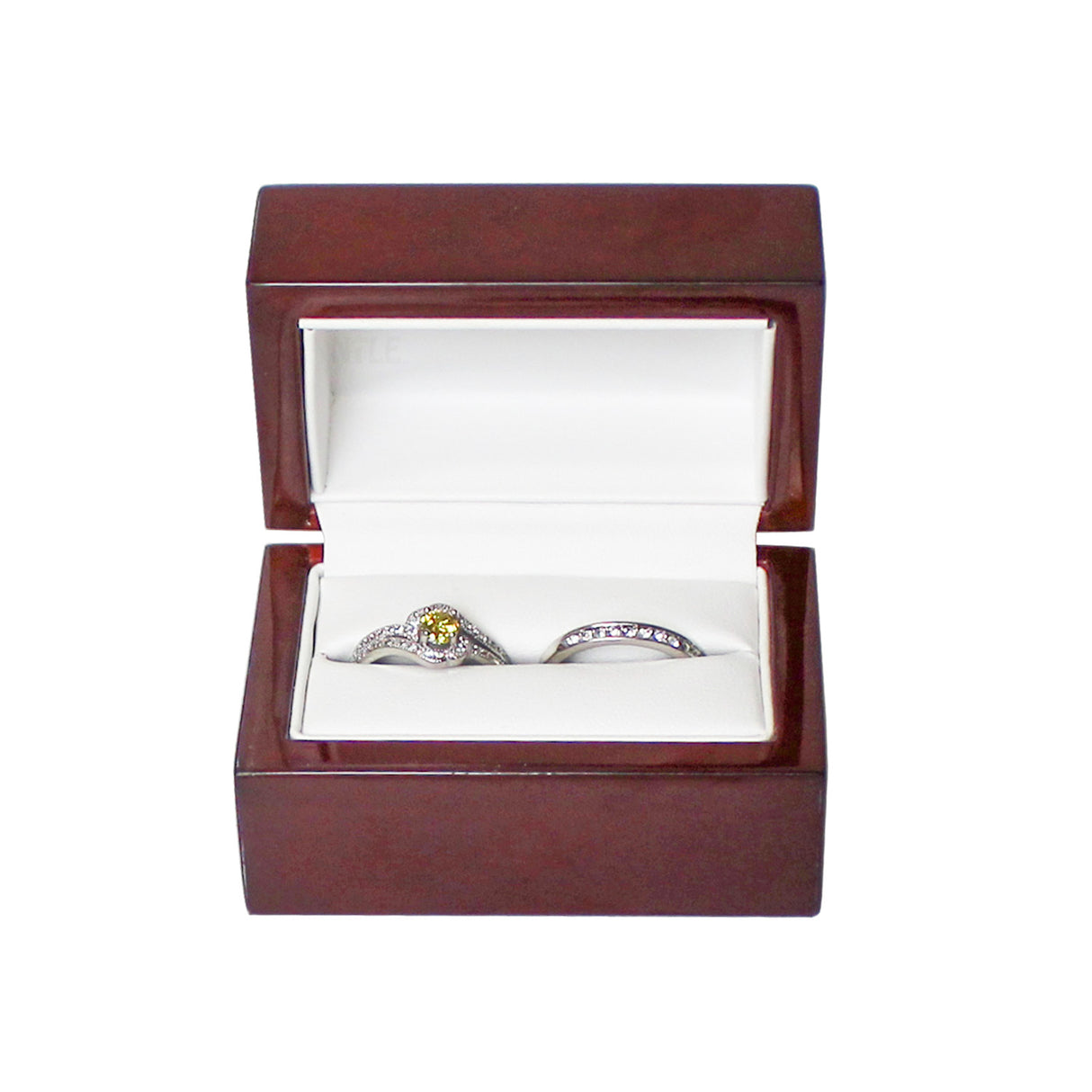 Wooden Double Ring Box-Nile Corp