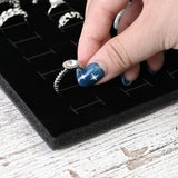 #ZZ-92-144E Velvet 144 Slots Horizontal Ring Foam