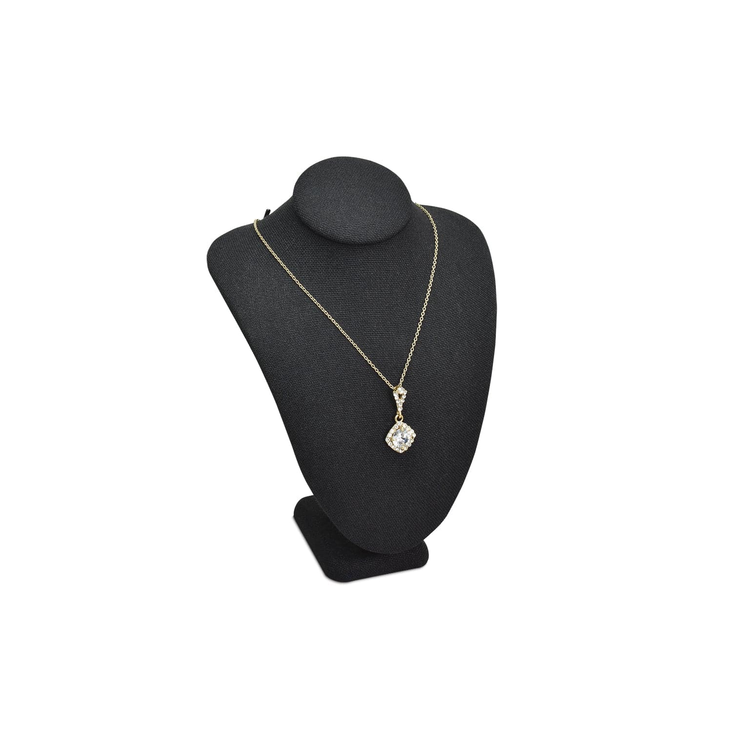 Necklace display bust covered in black man-made suedette - 55cm | Laval  Europe