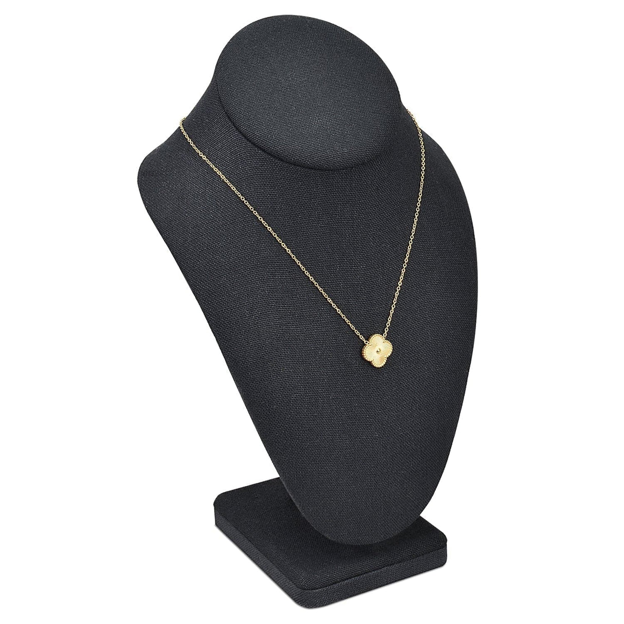 #189-7-LNBK Jewelry Display Bust , Black Linen