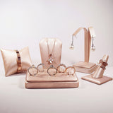#11-3-S50 Champagne Pink Leatherette Pillow Bracelet & Bangle Display.