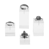 #1314  Frosted Acrylic Jewelry Display Stand for Ring, Square Base