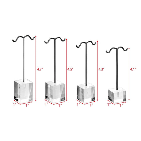 #1407 4 Pcs Set Acrylic Earrings Display Stand 
