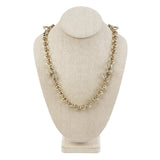 #189-2-LNT Linen Covered Necklace Display Bust, Tan Linen